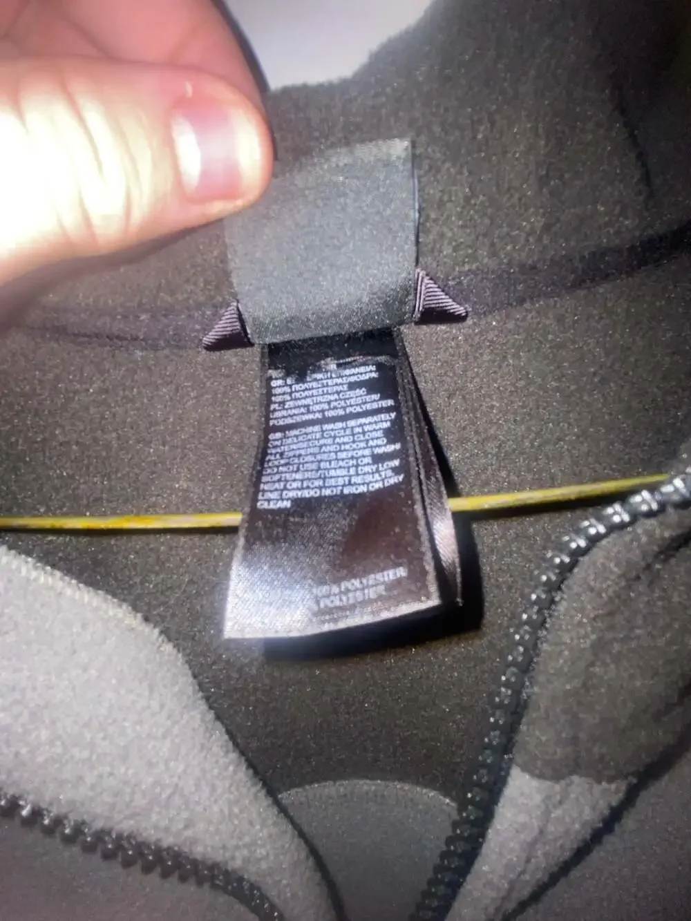 The North Face Gray and Black Full Zip Fleece Jacket